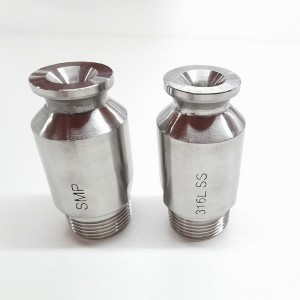 الفولاذ المقاوم للصدأ الصناعي على عريض زاوية SMP فوهة رذاذ مخروط كامل ، فوهة SMP