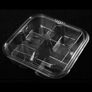 Four-compartment Fresh-cut Fruits Box Lid 290*195*75 مم HJ-04L
