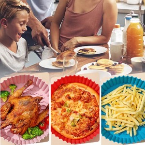 مقلاة الهواء السيليكون ، سلة مقلاة الهواء 8.5 بوصة ، إكسسوارات مقلاة الهواء من طراز الطعام ، وبطانات مقلاة الهواء القابلة لإعادة ال...