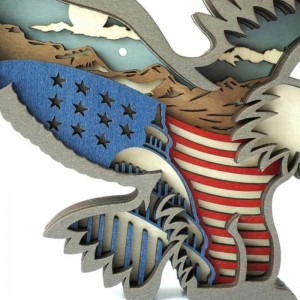 ثلاثية الأبعاد زخرفة الحرف الخشبية النسر