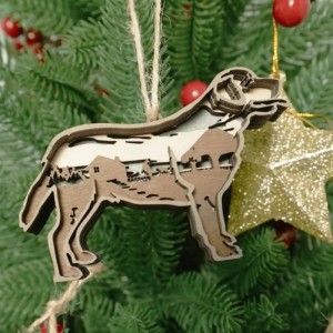 ثلاثية الأبعاد الجرو الزخرفة قطعة أثرية خشبية