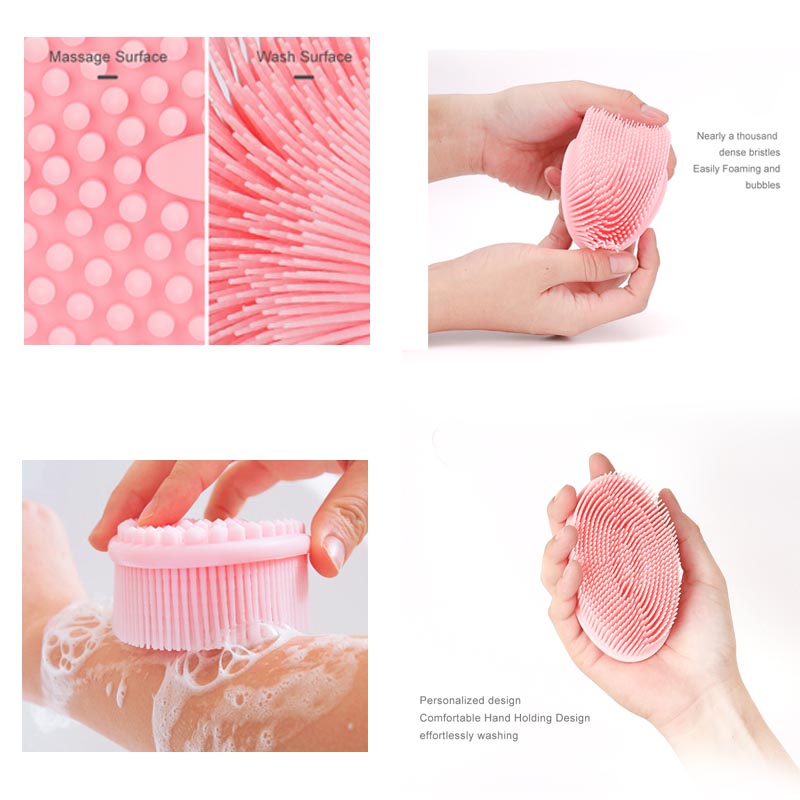 Silicone Body Scrubber Loofah Exfoliating Body Bath Brush Loofah Frant for Bealitive Child