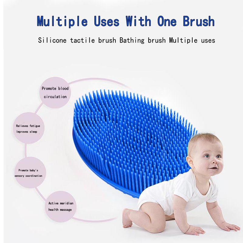 Silicone Body Scrubber Loofah Exfoliating Body Bath Brush Loofah Frant for Bealitive Child