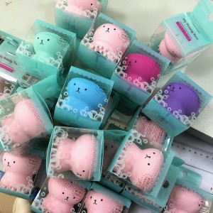 تنظيف فرشاة السيليكون بالفرشاة المحمولة باليد ومملكات ، فرشاة تطهير على شكل أخطبوط لتطهير عميق لتدليك الجلد اللطيف