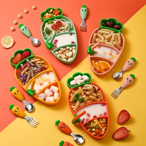 صفيحة عشاء الفجل الأطفال سيليكون \\\\\\\\\\\\\'s الوعاء كوب شفط الأطفال \\\\\\\\\\\\ \'أدوات المائدة الطاولة