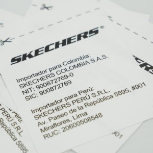 ملصق ملصق منسوج ملابس غسل المياه ، طباعة شاشة الحرير ، تسمية منسوجة