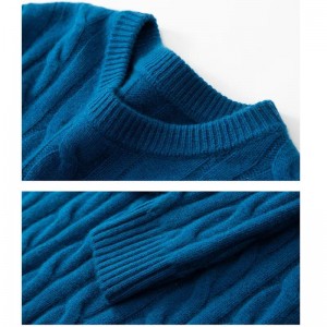 كابل الرقبة الدائري للرجال دافئ سبع حمار سميك سترة سميكة