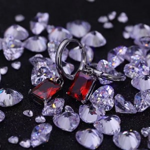 مربع أقراط زركونيا أزياء فاخرة