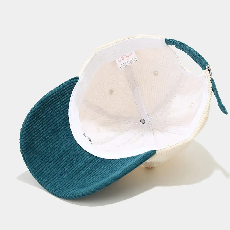 جملة مخصصة تصميم تطريز شعار Corduroy Dad Hat Vintage 6 لوحة بيسبول قبعة أزياء قبعات البيسبول غير الرسمية