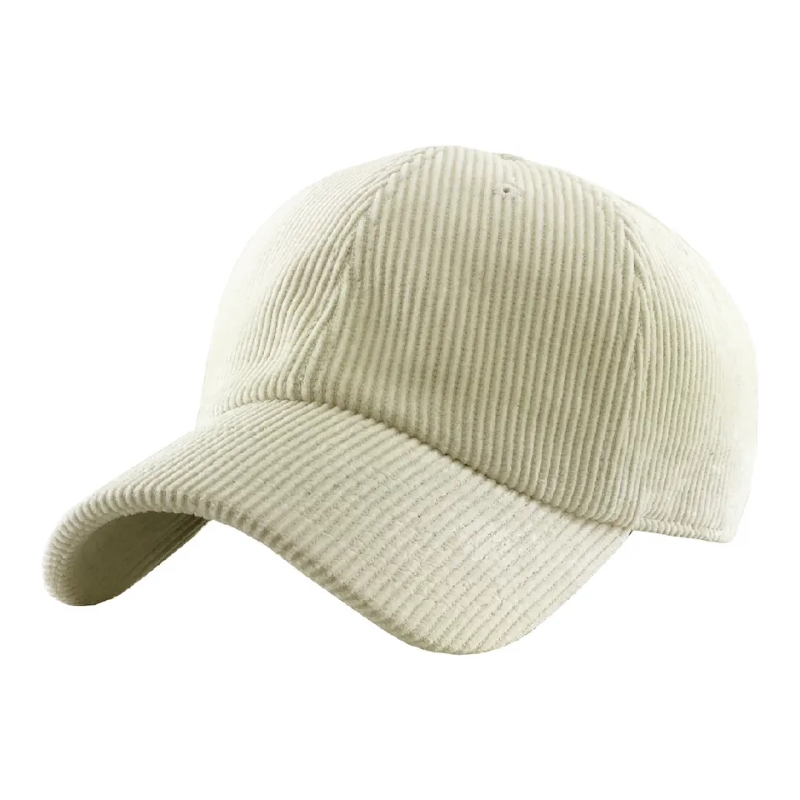 Corduroy Baseball Cap 6 لوحة فارغة Dad Cap Sport Winter Hat شعار التطريز المخصص