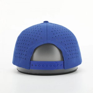 أزياء جديدة مخصصة PVC Patch Logo 5 لوحة قبعة غولف رياضية مقاومة للماء ، وقطعة بالليزر ، أبي غوراس ، حبل البيسبول كاب