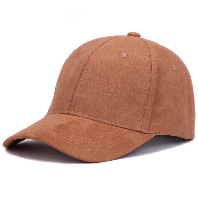 مصنع مخصص مخصص من جلد الغزال قبعات البيسبول في الهواء الطلق قبعة رياضية فارغة وقبعة للرجال والنساء