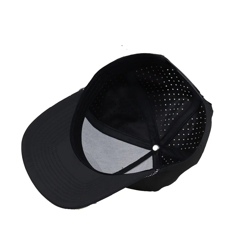 مخصص مخصص ليزر قطع حفرة حفر مثقبة قبعة 5 لوحة المطاط PVC شعار البيسبول غطاء