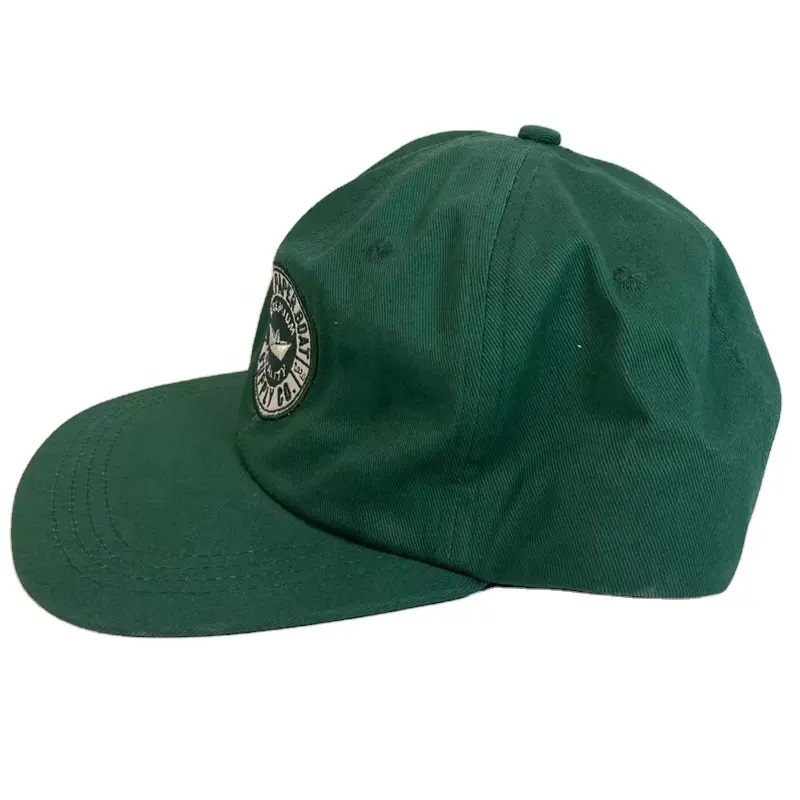 مخصص للقطن المخصص للتطريز غير منظم ناعم 6 لوحة مسطحة الحافة قبعة قبعة قبعة