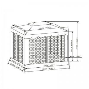 10 أقدام × 12 قدمًا. شيرو النشاط في الهواء الطلق استخدام مع شبكة البعوض ، الشوكولاتة