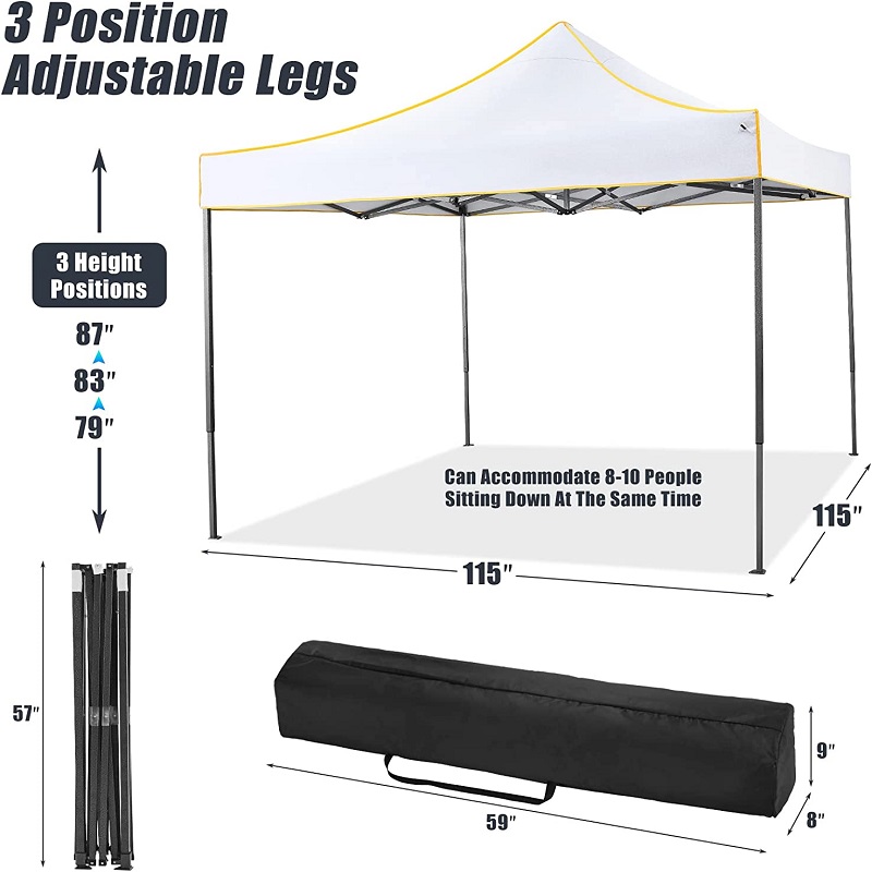 10x ؛ 10 منبثقة خيمة المظلة التجارية ، خيمة المظلة المقاومة للماء للحفلات للأحزاب البيضاء
