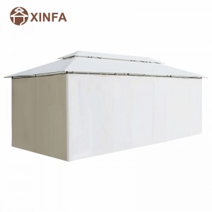 غلاف مظلة حديقة فاخرة في الهواء الطلق في الهواء الطلق مع ستارة مقدمة من الألومنيوم