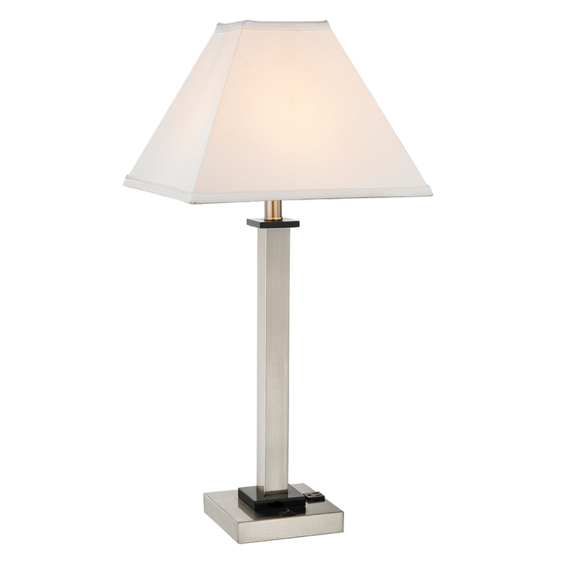 مصباح طاولة منضدة واحدة في غرفة الضيوف