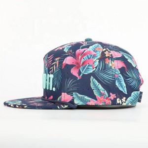 OEM مخصص تصميم شعارك عالي الجودة 5 لوحات مسطحة في جميع أنحاء الطباعة السامي Hip Hop Gorras Snapback Cap and Hat