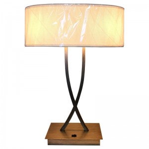 مصباح مكتب فضي للفضة خفيفة مع مفتاح Rocker على/off في غرفة الضيوف