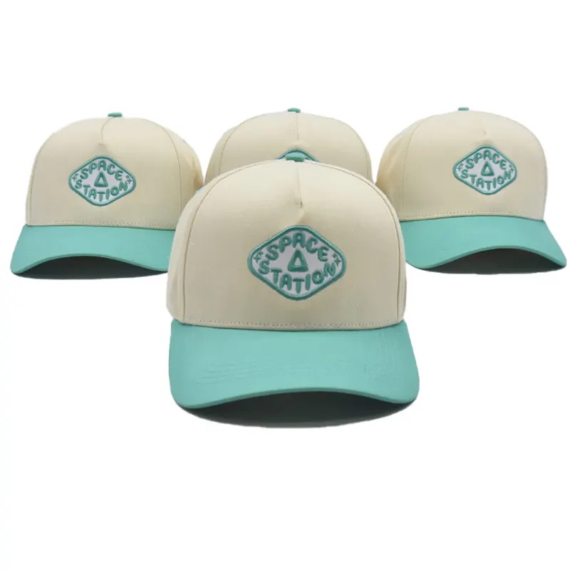 مخصص للجملة 5/6 لوحة البيسبول قبعة قبعة مخصصة شعار شعار البيسبول