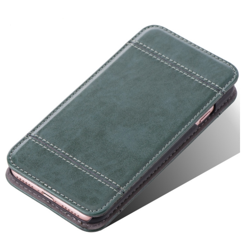 Apple Genuine Leather Phone Protection Case ، علبة هاتف بطاقة الوجه اليمنى واليسر