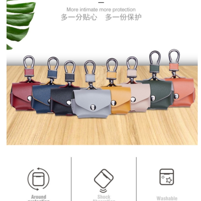 Airpods Pro Bluetooth Pphone Wireless Charging Protection Leather Case ، حالة جلدية إيطالية مصنوعة يدويًا ، حالة جلدية مضادة للانخفاض وجلد خدش