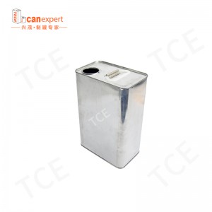 يمكن للقصدير المعدني الكيميائي ذو الزيت الفارغ المربع مربع حاوية مع غطاء بلاستيكي للطلاء أو التغليف الزيت