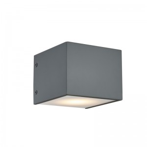 مصباح جدار فندق Hospitality مع الانتهاء من الرمادي المسطح المطلي و LED متكامل في الداخل في غرفة الضيوف النموذجية في الفندق