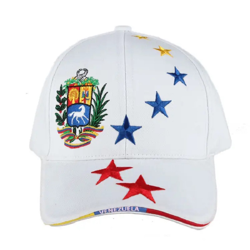 مخصص مصنوع من فنزويلا تطريز البيسبول قبعة البيسبول