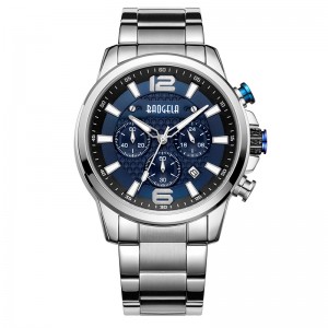 Baogela Watches for Men New Chronograph Quartz مشاهدة Wristless Stefless Wristwatch Man Relogios masculino чаы мжские 22706