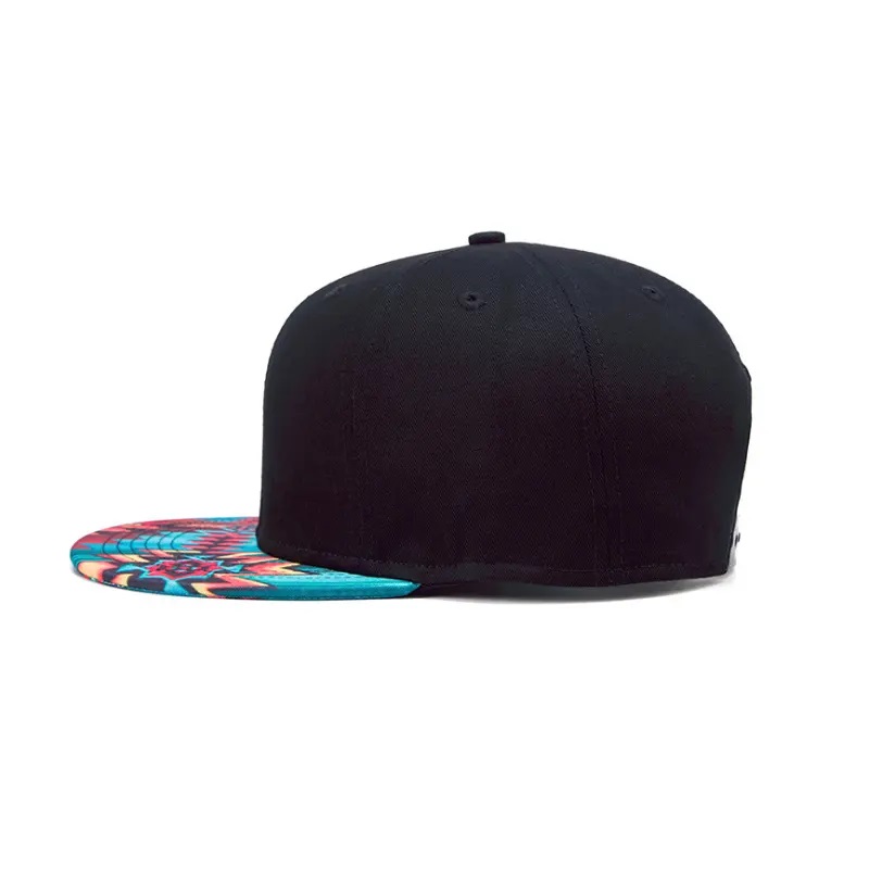 طباعة ثلاثية الأبعاد SNAP Back Flat Brim Hat Street Hip Printing Flat Bill Hawaiian Hats Design الخاص بك Snapback Cap/hat