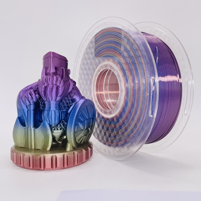 حرير قوس قزح Multicolour PLA Filament Pastel Color1.75mm 3D PLA FLA