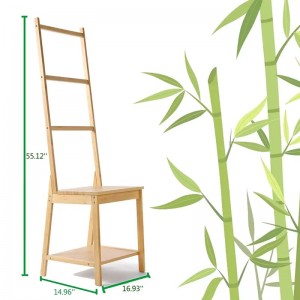 رف منشفة سلم الخيزران