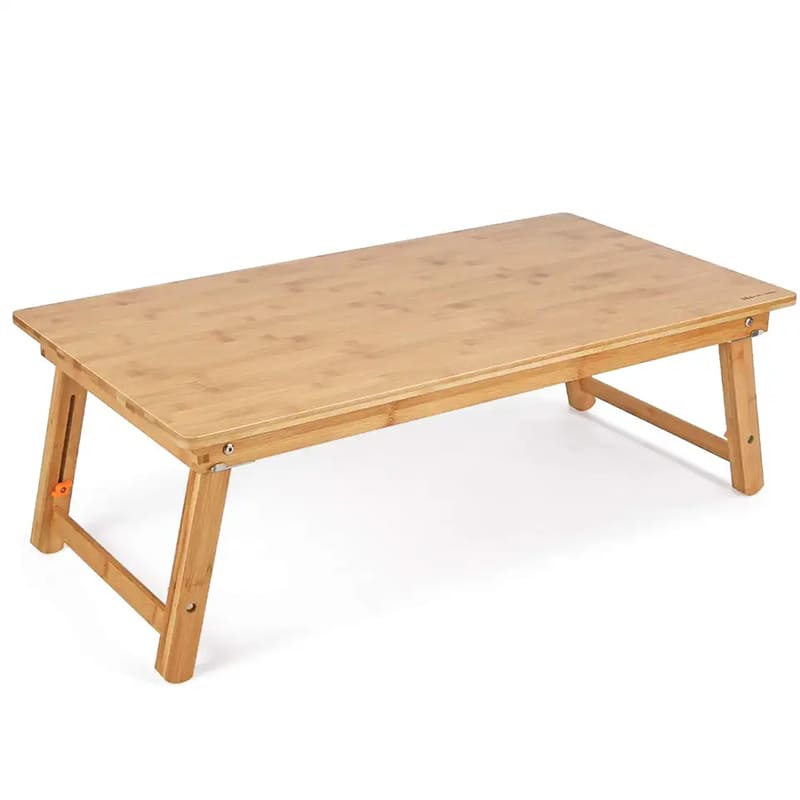 طاولة الطاولة نهاية الخيزران ذات حجم كبير من طاولة المكتب لوجبة الإفطار صينية تقديم مع أرجل قابلة للطي طاولة قهوة منخفضة قابلة للتعديل