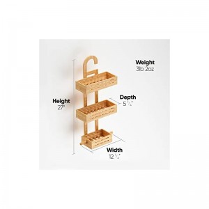 مجموع الخيزران معلق رف دش