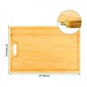 لوحة تقطيع الخيزران مع الأخدود