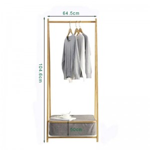 تصميم جديد الخيزران على الرف الأثاث بجانب السرير ملابس الغسيل رف تجفيف مع عائق التخزين