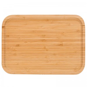 2 قطعة خدمة البليت بالجملة مخصصة الصنع صينية الإفطار الخيزران (1)