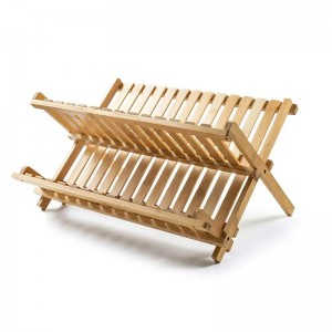 رف تجفيف طبق الخيزران