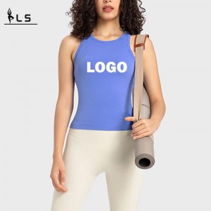 SC10242 ضغط قمم خزان اليوغا المزروعة مع منصات تجريب صالة الألعاب الرياضية اليوغا صراخ دبابات القطع كامي مبطنة