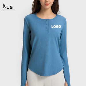 SC102613 Long Sleeve Yoga Shirt Yoga T Derts Fitness Running Douncle Therts Thirts Yoga Long Sleeve Women T-Shirt Shirt Shirt
