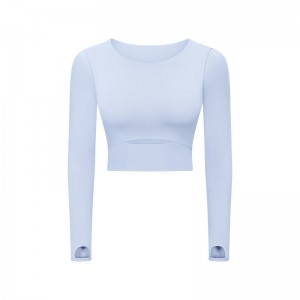 SC10275 ضيقة تركيبات طويلة الأكمام طويلة تي شيرت امرأة اليوغا تي شيرت محصول دبابة الصالة الرياضية طويلة الأكمام اليوغا قمم تي شيرت