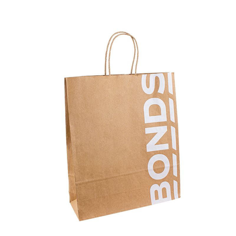 أكياس ورقية مع شعارك الخاص بك حقيبة تسوق Kraft Paper مع شعار حقيبة ورقية صغيرة مخصصة الأكياس الورقية
