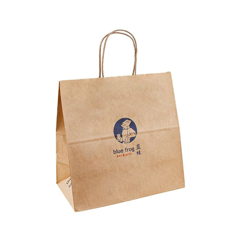 حقيبة ورقية شعار Kraft حقيبة مخصصة مصغرة حقيبة الورق Party Bolsas شكرا لك حقيبة ورقية صغيرة