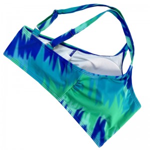 طبع الفيروز قطعتين مع أحزمة واسعة