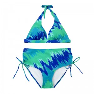 تيل حزام حزام حزام السباحة مطوية القوس سراويل السباحة المطبوعة