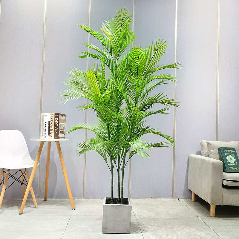 سعر المصنع بالجملة Areca Palm Dypsis Lutescens شجرة نخيل اصطناعية مع محفوظ بوعاء