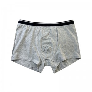 تخصيص ملابس داخلية بالألوان العادية المطبوعة الكاملة المريحة للرجال الناعم الناعم ملاكم ملاكم عيد الميلاد الرمادي