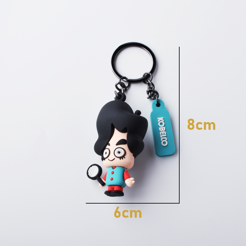 ترويجية مخصصة PVC Factory Price Metal Keychains Car Letter Food 3D Printing Free Design